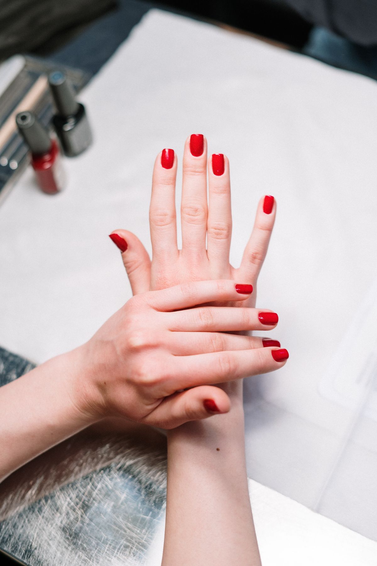 Manicure detail at Pearly Nails, San Francisco